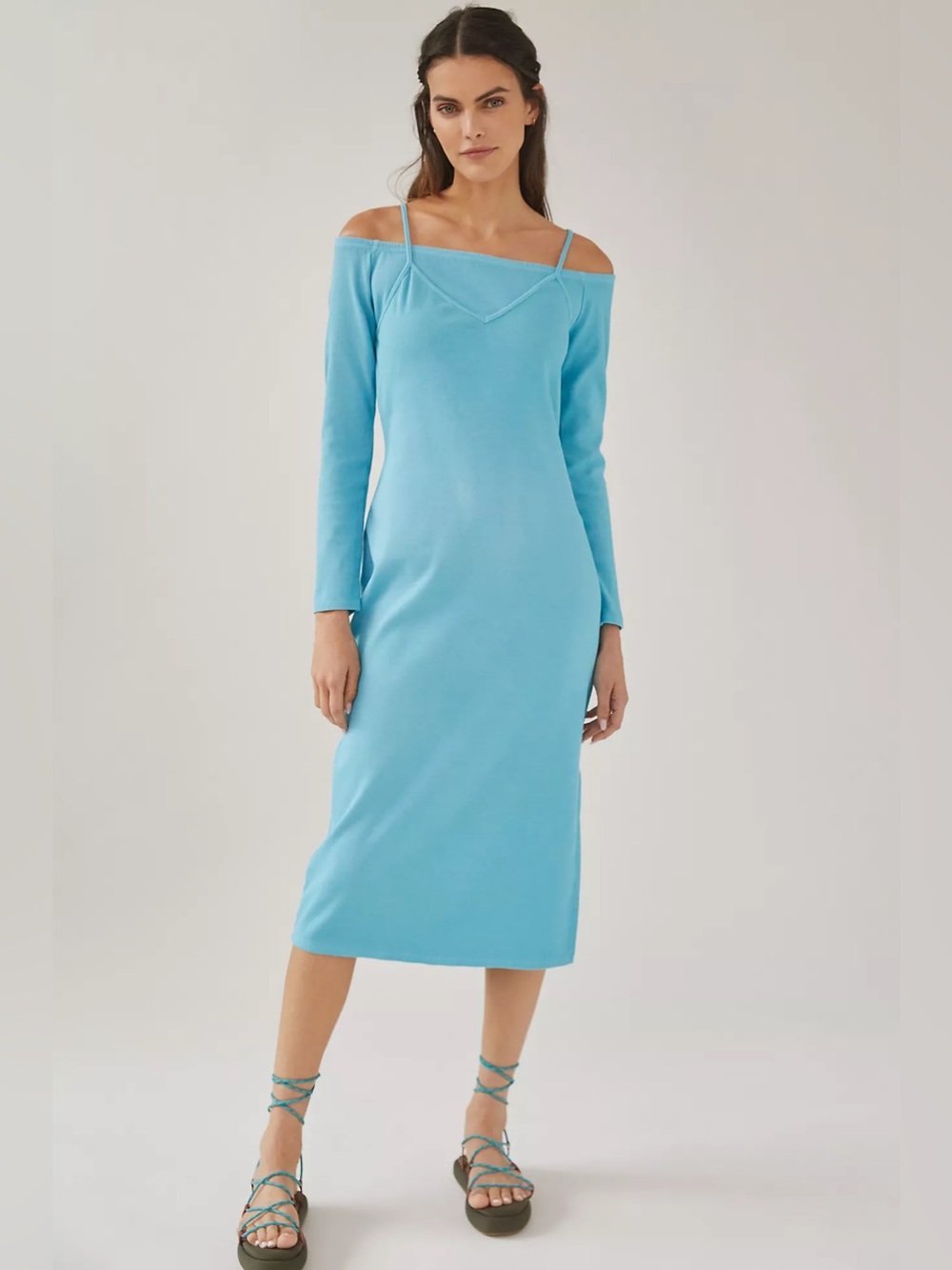 NWT Anthropologie x T.La Layered Cami Midi Dress